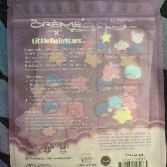 ✨🆕BNIP!The Creme Shop x Little Twin Stars Acne Patches!SEALED!✨ - Picture 6 of 7